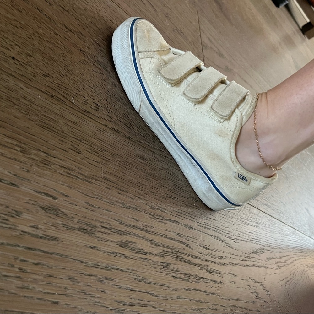 Vans Beige Velcro Sneakers